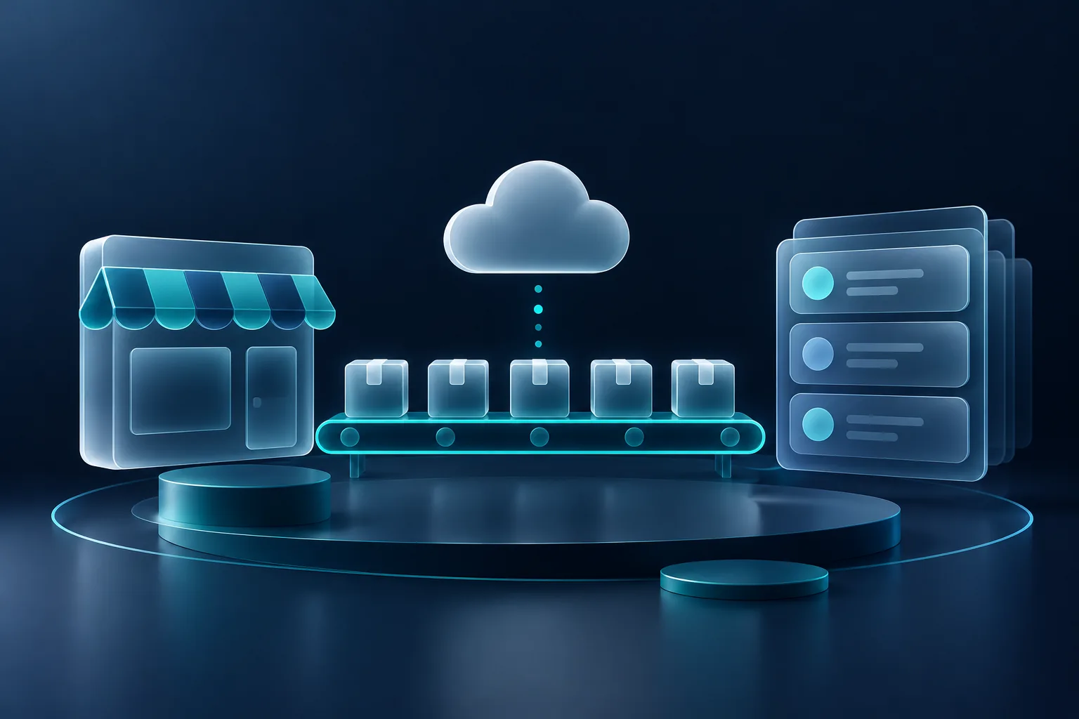 Illustration for Store-to-CRM sync on AWS