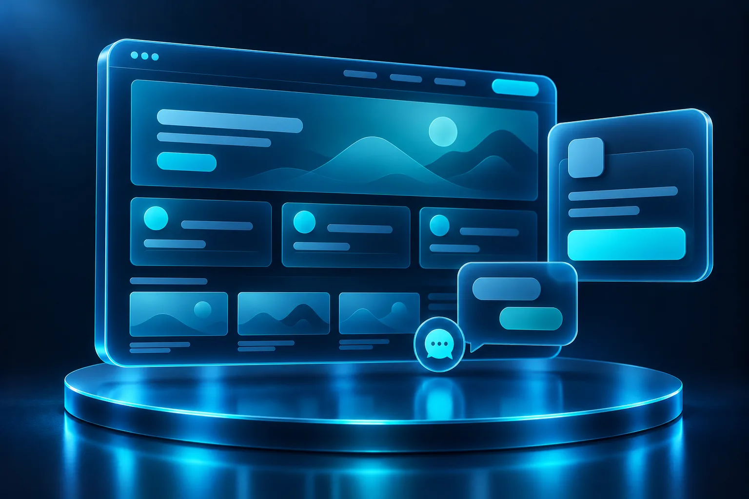 Illustration for Marketing website with AI chat & checkout